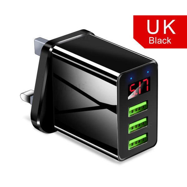 Port USB Phone Charger LED Display EU