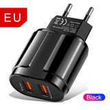 USB Charger Dual Ports EU 5V 2.4A Travel