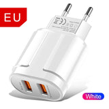 USB Charger Dual Ports EU 5V 2.4A Travel
