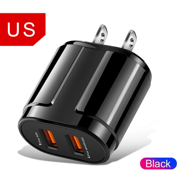 USB Charger Dual Ports EU 5V 2.4A Travel
