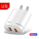 USB Charger Dual Ports EU 5V 2.4A Travel