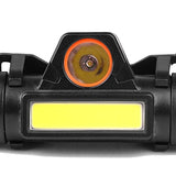Portable mini LED Headlamp XPE+COB LED