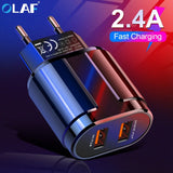 USB Charger Dual Ports EU 5V 2.4A Travel