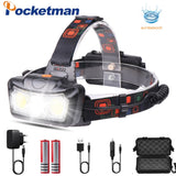 Headlamp T6+COB LED Headlight Flashlight