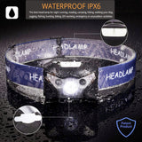 High Bright LED Headlamp Body Motion Sensor